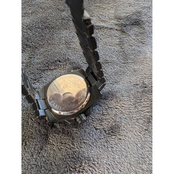 Mens Fossil AM 4234 Black Stainless Steel Water Resistant Watch Needs Battery - Picture 7 of 10